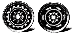 Типичные стальные колеса